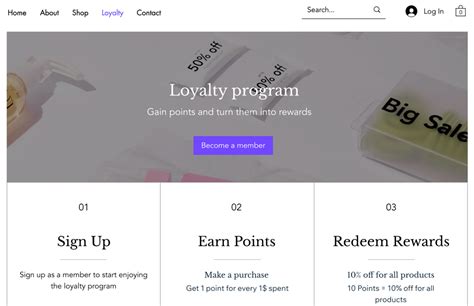 Loyalty & Rewards Website.